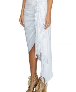 Just Bee Queen Tulum Skirt - White Clothing