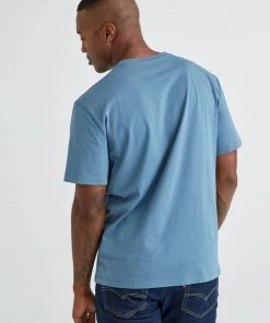 RicherPoorer Clothing Men's Crew Pocket Tee - Blue Mirage