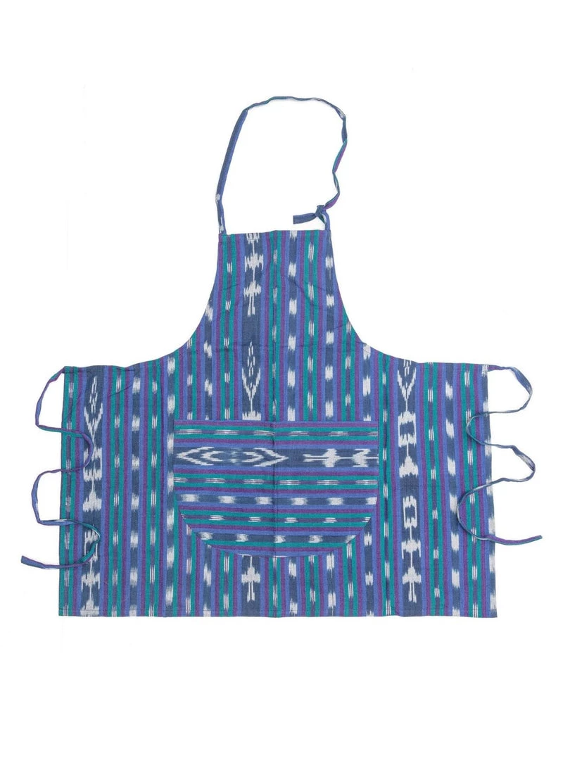 Upavim Crafts Woven Guatemalan Apron - Blue Accessories 3 Upavim Crafts Woven Guatemalan Apron - Blue Accessories