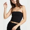 Susana Monaco Essential Crop Tube Top - Black 1 Susana Monaco Essential Crop Tube Top - Black
