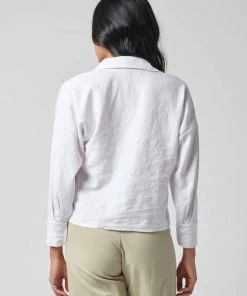 Stateside Linen Long Sleeve Front Twist Shirt Clothing 7 Stateside Linen Long Sleeve Front Twist Shirt Clothing