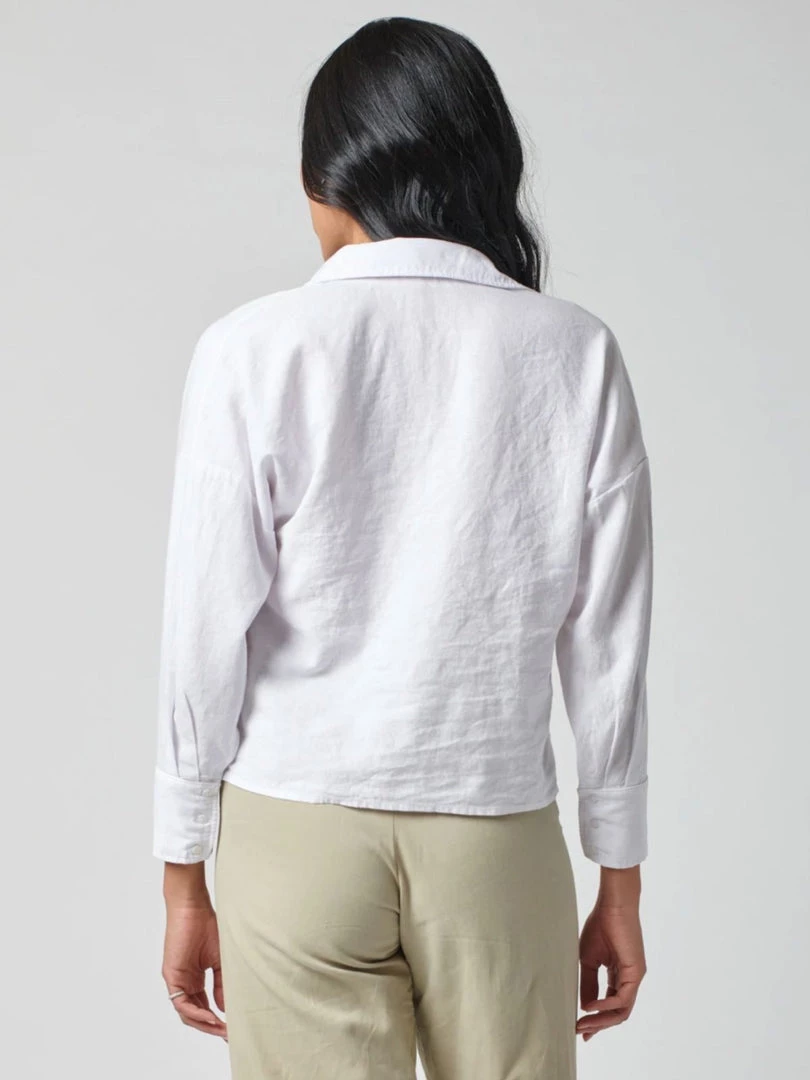 Stateside Linen Long Sleeve Front Twist Shirt Clothing 5 Stateside Linen Long Sleeve Front Twist Shirt Clothing