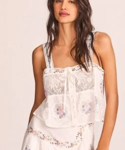 LoveShackFancy Sobia Tank Clothing