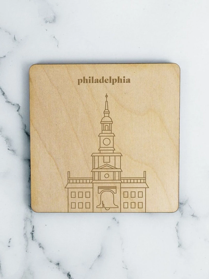 Neighborwoods Accessories Philadelphia, Independence Hall And Liberty Bell Coaster 3 Neighborwoods Accessories Philadelphia, Independence Hall And Liberty Bell Coaster