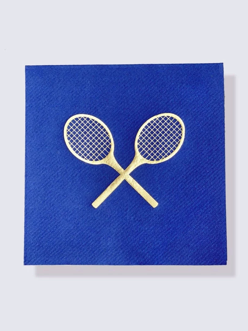Courtgirl Home & Gift Racquet Napkin - Navy 3 Courtgirl Home & Gift Racquet Napkin - Navy