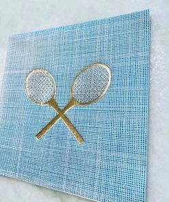 Courtgirl Racquet Napkin - Teal Home & Gift