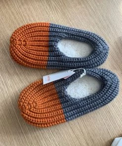 Verloop Pommed Rib Slippers - Grey Orange Accessories