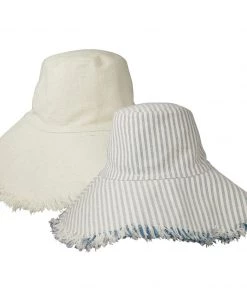 Hat Attack Accessories Canvas Packable Hat- Ocean Stripe