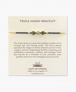 Cast Of Stones Accessories Triple Moon Bracelet - Midnight/Gold