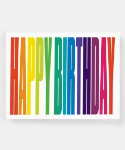 Paper And Stuff Home & Gift Happy Birthday Rainbow Greeting Card