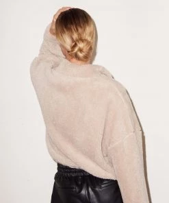 LNA Clothing Sherpa Half Zip - Oat 13 LNA Clothing Sherpa Half Zip - Oat