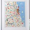 A.B. Newton Area Map Art Print - Chicago Home & Gift