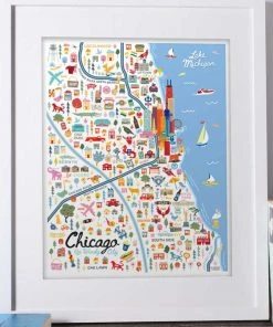 A.B. Newton Area Map Art Print - Chicago Home & Gift