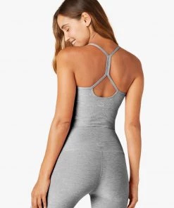 Beyond Yoga Clothing Spacedye Slim Racerback Cropped Tank - Silver Mist