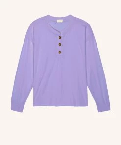 Donni Henley Long Sleeve - Lilac Clothing