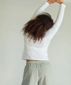 The Perfect White Tee Clothing Dylan L/S Crew - White