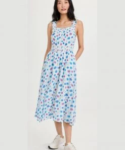 LoveShackFancy Clothing Pasha Floral Print Dress