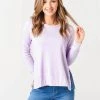 Stateside Softest Fleece Raglan Side Slit - Cloud
