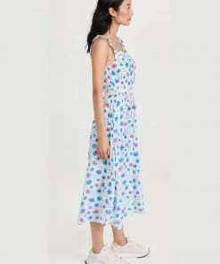 LoveShackFancy Clothing Pasha Floral Print Dress