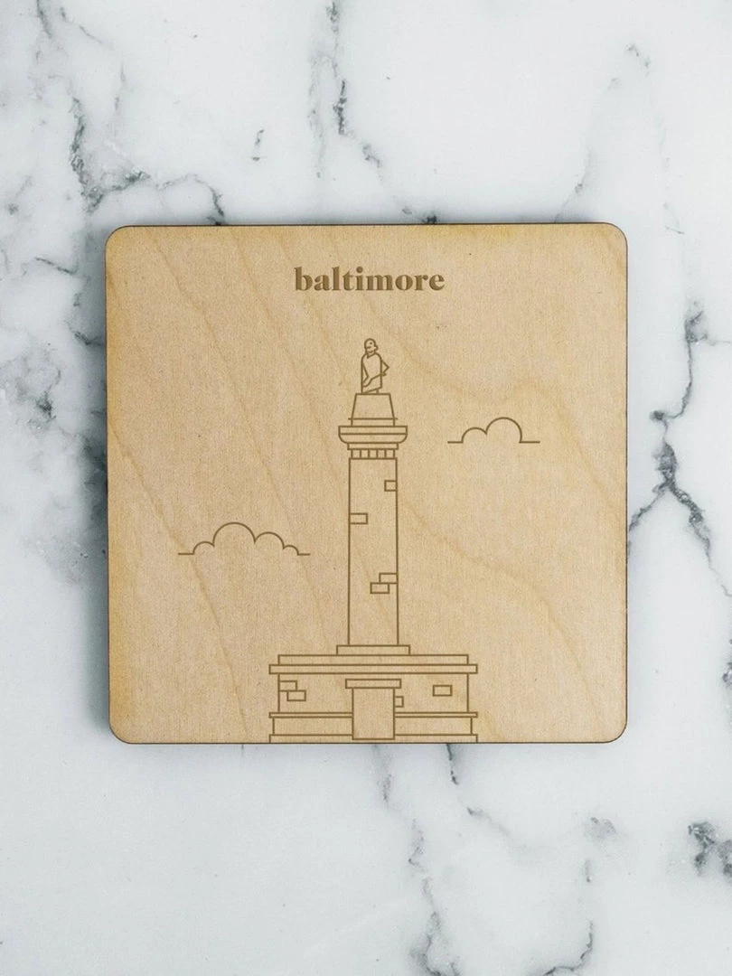 Neighborwoods Baltimore, Washington Monument Coaster Accessories 3 Neighborwoods Baltimore, Washington Monument Coaster Accessories