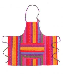 Upavim Crafts Woven Guatemalan Apron - Rainbow