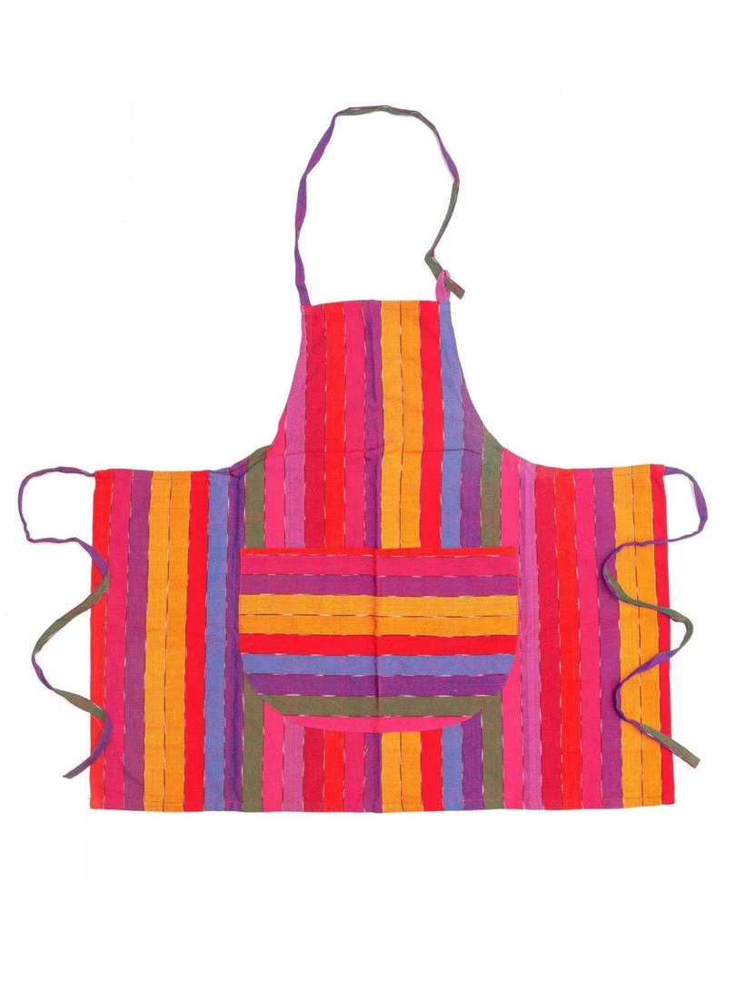 Upavim Crafts Woven Guatemalan Apron - Rainbow 3 Upavim Crafts Woven Guatemalan Apron - Rainbow