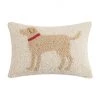 Peking Handicraft Light Brown Dog Hook Pillow