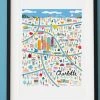 A.B. Newton Home & Gift Area Map Art Print - Charlotte