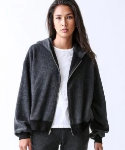 Electric & Rose Estelle Sherpa Bomber - Onyx Clothing