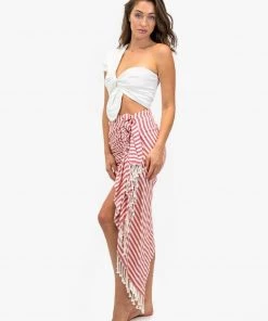 Just Bee Queen Tulum Skirt - Red Stripe