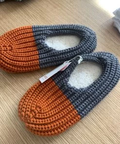 Verloop Pommed Rib Slippers - Grey Orange Accessories 7 Verloop Pommed Rib Slippers - Grey Orange Accessories