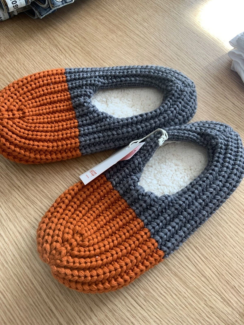 Verloop Pommed Rib Slippers - Grey Orange Accessories 5 Verloop Pommed Rib Slippers - Grey Orange Accessories