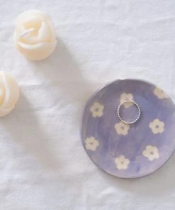 Erika Christine Ceramics Lavender Petunia Ring Dish
