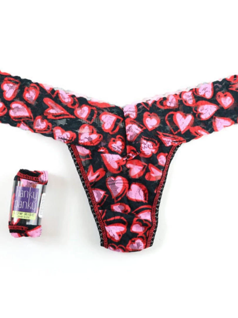 Hanky Panky Low Rise Thong - Love Potion 4 Hanky Panky Low Rise Thong - Love Potion