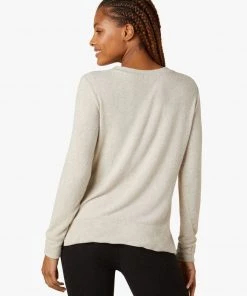 Beyond Yoga Side Slit LS Pullover - Oat 9 Beyond Yoga Side Slit LS Pullover - Oat