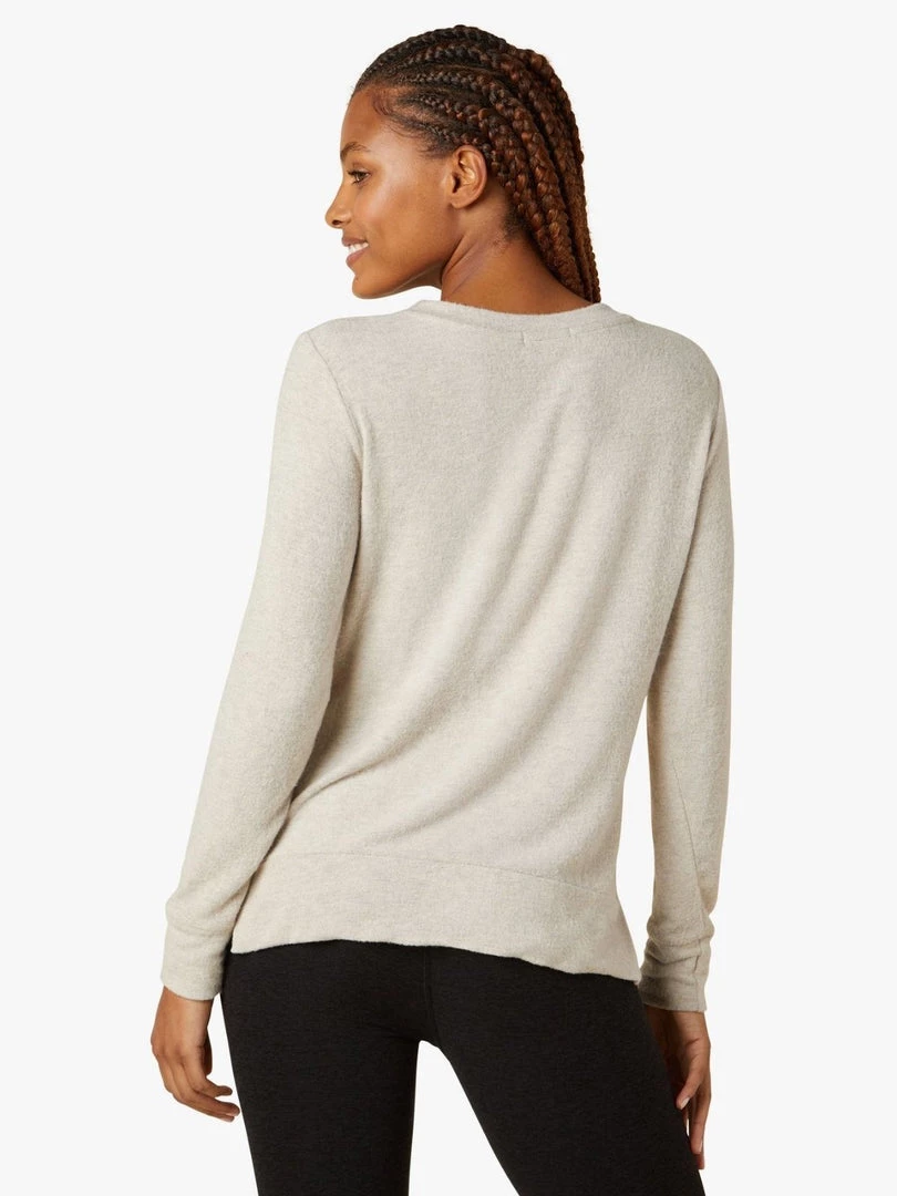Beyond Yoga Side Slit LS Pullover - Oat 6 Beyond Yoga Side Slit LS Pullover - Oat