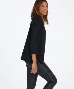 Spanx Perfect Length Top Dolman 3/4 Sleeve - Very Black Clothing 7 Spanx Perfect Length Top Dolman 3/4 Sleeve - Very Black Clothing