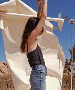 AMO Scallop Knit Cami - Vintage Black