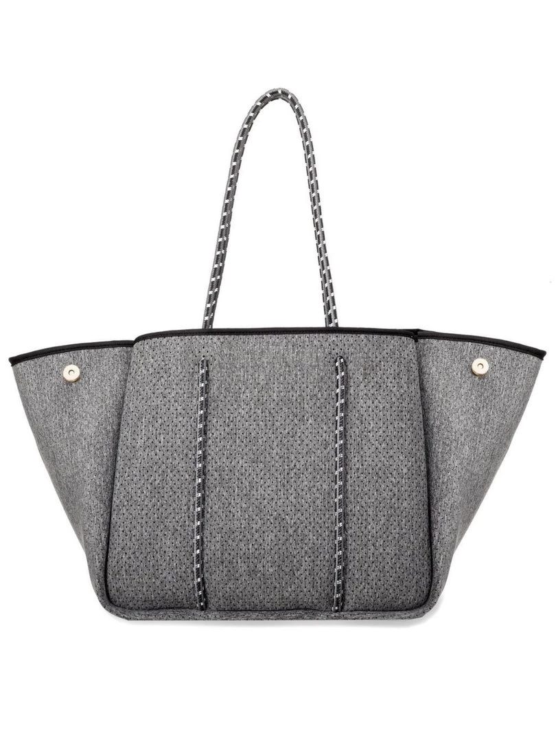 Annabel Ingall Neoprene Tote - Dark Heather With Charcoal Straps Accessories 3 Annabel Ingall Neoprene Tote - Dark Heather With Charcoal Straps Accessories