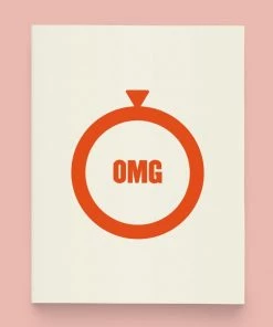 Paper And Stuff OMG Engagement Ring Greeting Card