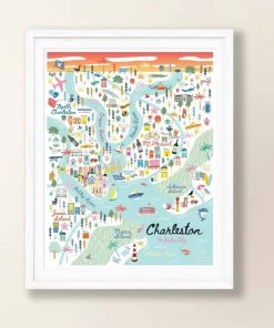 A.B. Newton Area Map Art Print - Charleston Home & Gift