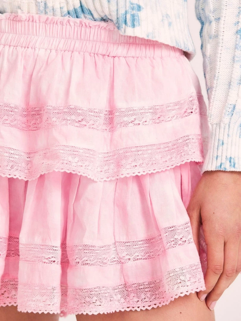 LoveShackFancy Ruffle Mini Skirt - Island Pink 6 LoveShackFancy Ruffle Mini Skirt - Island Pink