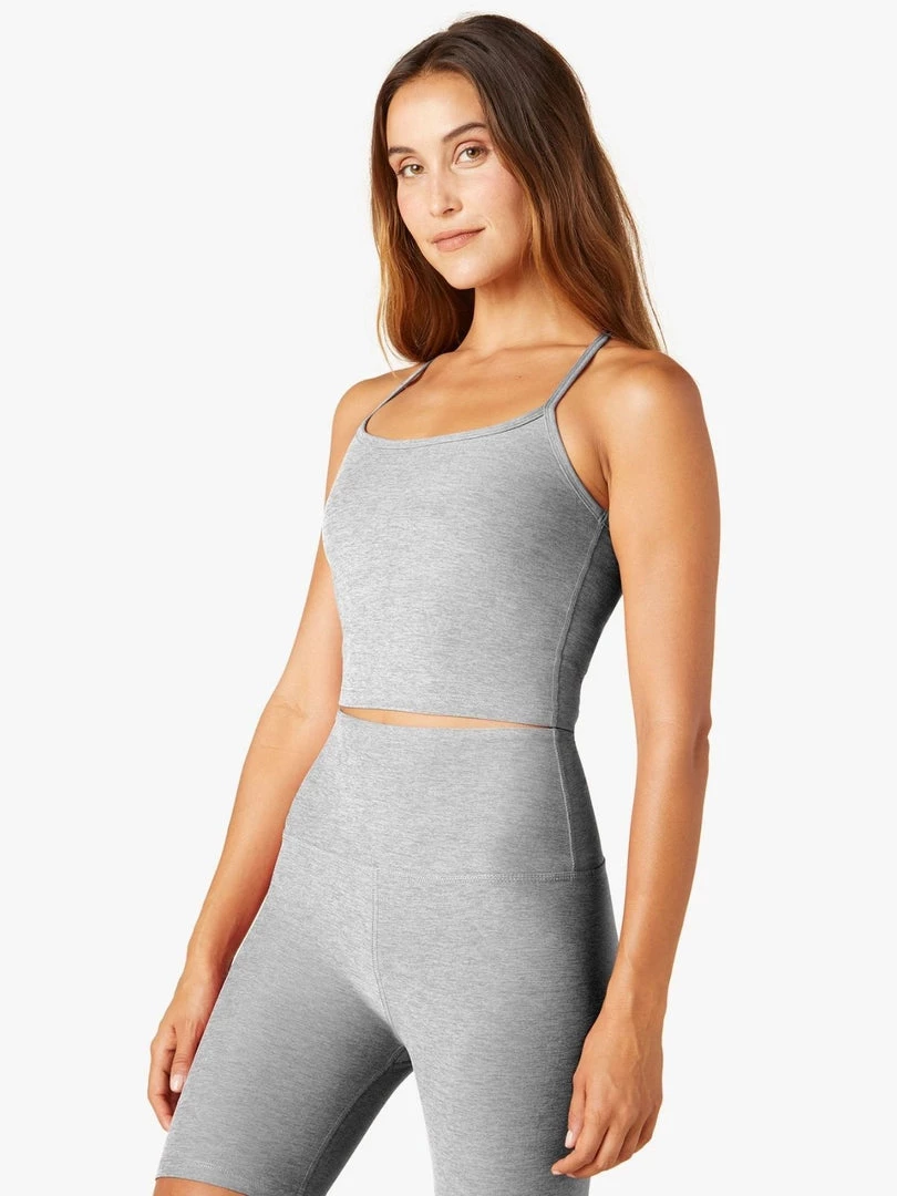 Beyond Yoga Clothing Spacedye Slim Racerback Cropped Tank - Silver Mist 6 Beyond Yoga Clothing Spacedye Slim Racerback Cropped Tank - Silver Mist