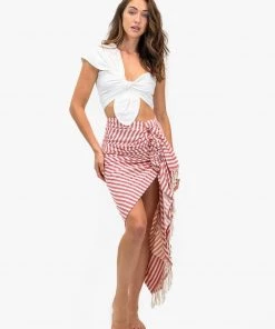 Just Bee Queen Tulum Skirt - Red Stripe