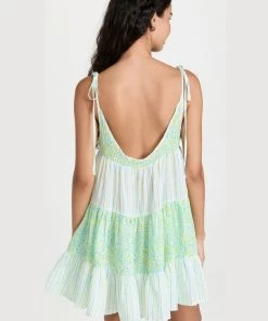 Solid & Striped The Parker Dress - Painted Floral X Pinstripe Clothing