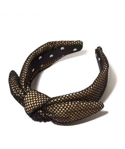 Lele Sadoughi Bow Headband - Fishnet Jet