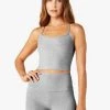 Beyond Yoga Clothing Spacedye Slim Racerback Cropped Tank - Silver Mist