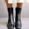Alohas Leather West Block-Heeled Boots - Solid Black 2 Alohas Leather West Block-Heeled Boots - Solid Black