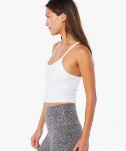 Beyond Yoga Spacedye Slim Racerback Cropped Tank - White Clothing