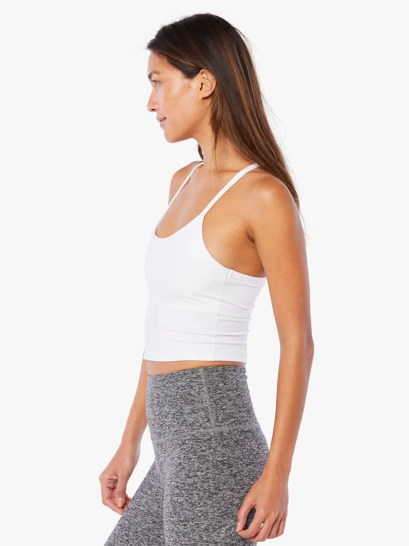 Beyond Yoga Spacedye Slim Racerback Cropped Tank - White Clothing 3 Beyond Yoga Spacedye Slim Racerback Cropped Tank - White Clothing